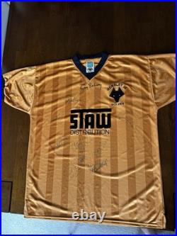 Excellent Condition Wolverhampton wanderers WWFC 1988 Signed Shirt Memorabilia