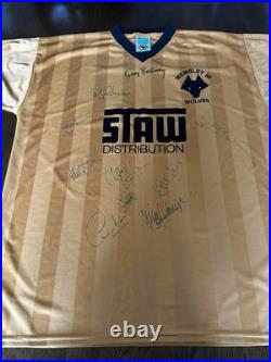Excellent Condition Wolverhampton wanderers WWFC 1988 Signed Shirt Memorabilia