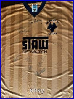 Excellent Condition Wolverhampton wanderers WWFC 1988 Signed Shirt Memorabilia