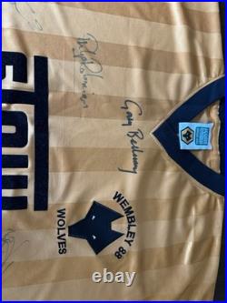 Excellent Condition Wolverhampton wanderers WWFC 1988 Signed Shirt Memorabilia