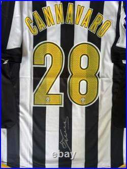 FABIO CANNAVARO Rare Hand Signed Retro Juventus Home Centenary Jersey PROOF/COA