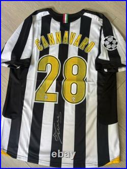 FABIO CANNAVARO Rare Hand Signed Retro Juventus Home Centenary Jersey PROOF/COA