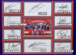 FA Cup Winners 2025 CRYSTAL PALACE Framed SIGNED Photo Display + COA Eze Guehi