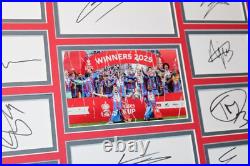 FA Cup Winners 2025 CRYSTAL PALACE Framed SIGNED Photo Display + COA Eze Guehi