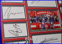 FA Cup Winners 2025 CRYSTAL PALACE Framed SIGNED Photo Display + COA Eze Guehi
