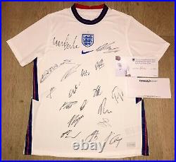 FA Official COA England Euro 2021 GENUINE Squad Signed Shirt