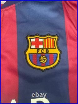 FC Barcelona Tres Amigos Signed Size L Jersey #122 Autographs ICONS COA