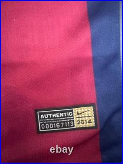 FC Barcelona Tres Amigos Signed Size L Jersey #122 Autographs ICONS COA