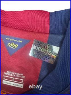 FC Barcelona Tres Amigos Signed Size L Jersey #122 Autographs ICONS COA