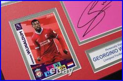 FRAMED Georginio Wijnaldum Liverpool SIGNED Autograph Auto Card Memorabilia COA