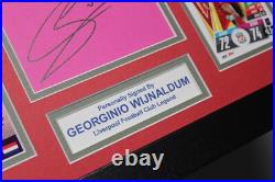 FRAMED Georginio Wijnaldum Liverpool SIGNED Autograph Auto Card Memorabilia COA