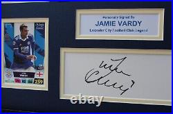 FRAMED Jamie Vardy Leicester City HAND SIGNED Autograph Memorabilia Proof + COA