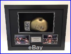 FRAME DISPLAY CASE FOR SIGNED BOXING GLOVE WITH 6x4 PHOTO HOLES & PLAQUE AMAZING