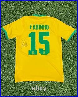 Fabinho Signed 2020/22 Brazil International Home Shirt