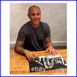Fabio Cannavaro Signed Juventus Football Photo. Deluxe Frame