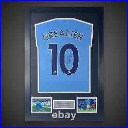 Fantastic- Jack Grealish Hand Signed Manchester City Framed Shirt £249 With COA