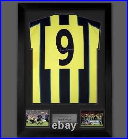 Fantastic Paul Dickov Hand Signed Framed Manchester City Shirt £99 With COA