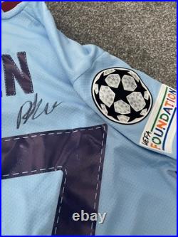 Foden Signed Man City Treble Season Shirt With Proof
