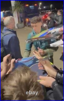 Foden Signed Man City Treble Season Shirt With Proof