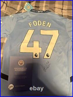 Foden Signed Shirt With Club COA