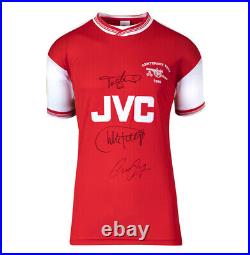 Framed Arsenal Centenary Shirt Signed By Adams, George & Brady Panoramic