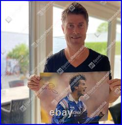 Framed Brian Laudrup Signed Rangers Photo Rangers Legend Autograph