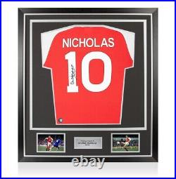 Framed Charlie Nicholas Signed Arsenal Shirt Number 10 Premium Framed
