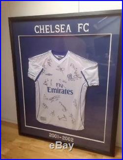 Framed Chelsea FC 2001/2002 Football Shirt Signed by the Team