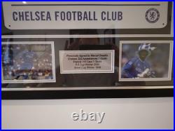 Framed Chelsea Football Ground Street Sign Signed By Marcel Desailly COA