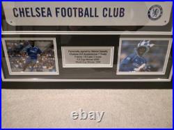 Framed Chelsea Football Ground Street Sign Signed By Marcel Desailly COA