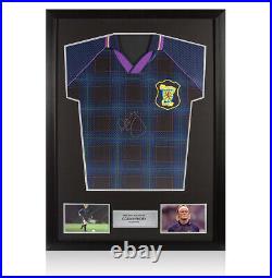 Framed Colin Hendry Signed Scotland Shirt 1996 Autograph Jersey