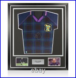 Framed Colin Hendry Signed Scotland Shirt 1996 Premium Autograph Jersey