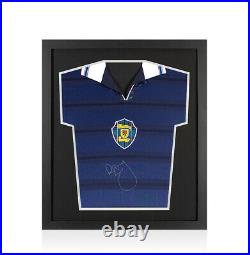 Framed Colin Hendry Signed Scotland Shirt 1998 Compact Autograph Jersey