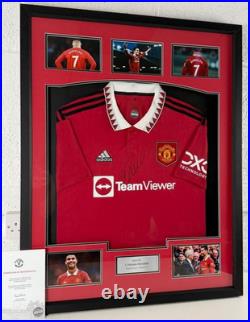 Framed, Cristiano Ronaldo Manchester United 20/23 Season Signed Shirt Club COA