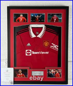 Framed, Cristiano Ronaldo Manchester United 20/23 Season Signed Shirt Club COA