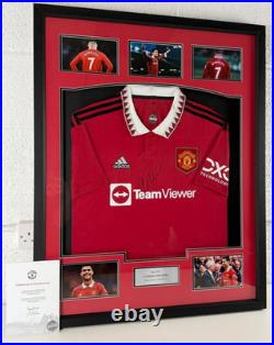 Framed, Cristiano Ronaldo Manchester United 20/23 Season Signed Shirt Club COA
