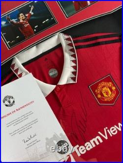 Framed, Cristiano Ronaldo Manchester United 20/23 Season Signed Shirt Club COA