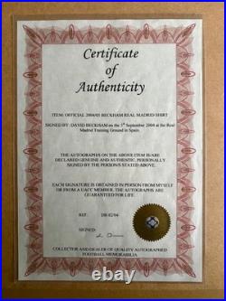 Framed David Beckham Shirt (Real Madrid No. 32)