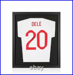 Framed Dele Alli Signed England 2018/19 Style T-Shirt Number 20 Compact