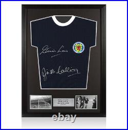 Framed Denis Law & Jim McCalliog Signed Scotland Shirt Home, 1967