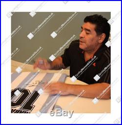 Framed Diego Maradona Hand Signed Argentina Number 10 Shirt Premium