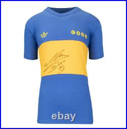 Framed Diego Maradona Signed Boca Juniors Shirt Home, 1981-82 Autograph