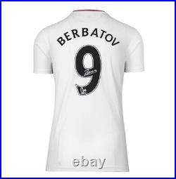 Framed Dimitar Berbatov Signed Fulham Shirt Home, 2019/2020, Number 9