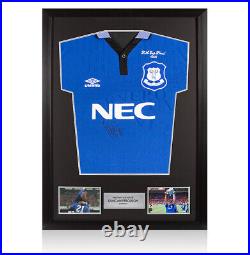 Framed Duncan Ferguson Signed Everton Shirt 1995 FA Cup Winners, Umbro, Signed