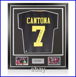 Framed Eric Cantona Signed Manchester United Shirt 1994, Away, Number 7 Prem