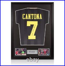 Framed Eric Cantona Signed Manchester United Shirt Away, 1993-94 Autograph