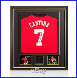 Framed Eric Cantona Signed Manchester United Shirt Number 7 Autograph