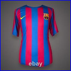 Framed Fantastic Ronaldinho Signed Barcelona Football Shirt £410 With COA