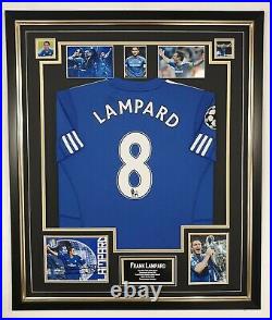 Framed Frank Lampard Signed Photo with Shirt Autographed Picture and Jersey