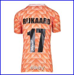 Framed Frank Rijkaard Signed Netherlands Shirt 1988, Number 17 Panoramic